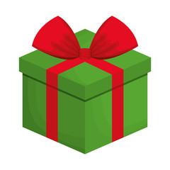 gift box icon over white background colorful design vector illustration