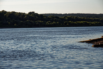 evening on the Oka river in the Tula region