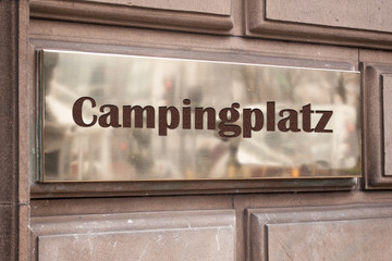 Schild 205 - Campingplatz