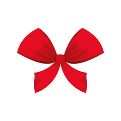 decorative bow icon over white background vector illustration