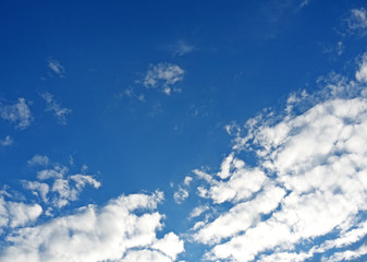 Landscape View of Blue Sky with Cloud Background