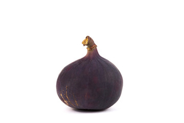 single sweet fig isolated on white