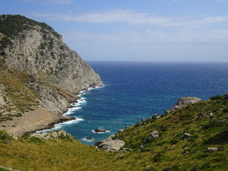 Fototapeta na wymiar Beautiful nature on the way to Cap de Formentor, Mallorca