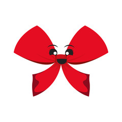 decorative bow icon over white background vector illustration