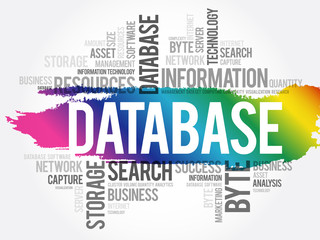 Fototapeta premium Database word cloud collage, business concept background