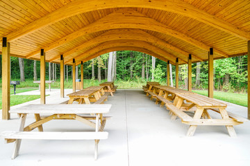 A new picnic pavilion in Hell's Hollow State Park in northeast Ohio what a great place to have a family outing.