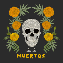 "Dia de los Muertos" (day of the dead) card .
