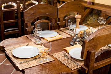 restaurant wooden interior