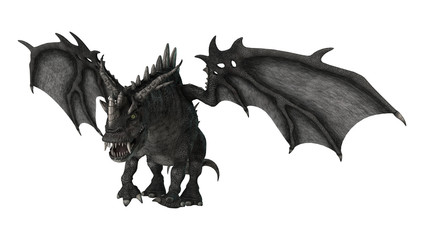 Fototapeta premium 3D Rendering Fantasy Dragon on White