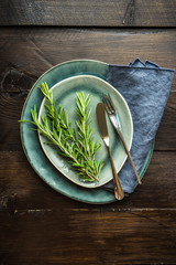 Rustic table setting