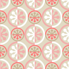 Seamless background with decorative snowflakes. Winter pattern. Textile rapport.