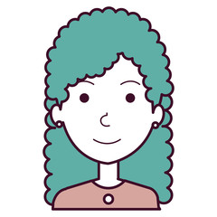 beautiful woman avatar character vector illustration design