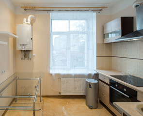 Kitchen in modern flat.