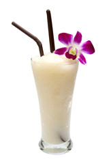 Smoothie drink on isolated white backgrpund