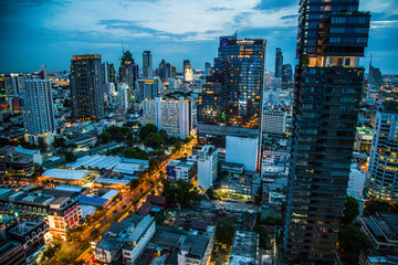 Views of Bangkok by night