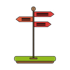 Street signpost isolated icon vector illustration graphic design