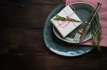 Christmas table setting