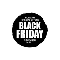 Black Friday round icon