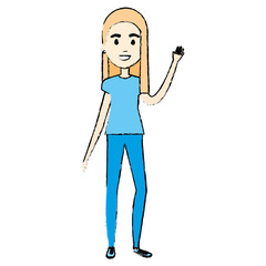 beautiful woman avatar character vector illustration design