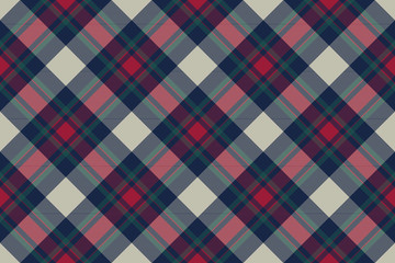 Tartan check plaid diagonal fabric texture seamless