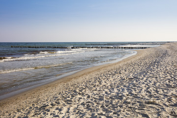 Leerer Strand, Zingst, Mecklenburg-Vorpommern, Deutschland, Europa