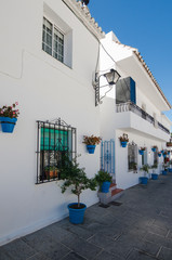 Fototapeta na wymiar White houses of Mijas - typical white town in Andalusia, southern Spain, provence Malaga, Costa del Sol.