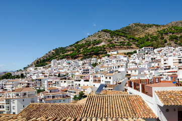 View of Mijas - typical white town in Andalusia, southern Spain, provence Malaga, Costa del Sol. © kazmulka