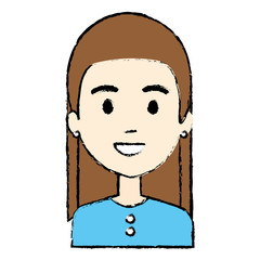 beautiful woman avatar character vector illustration design