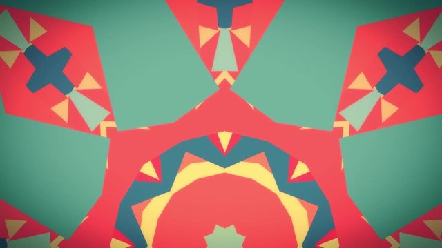 ornamental geometric kaleidoscope ethnic tribal pattern animation - New quality retro vintage holiday native shape colorful universal motion dynamic animated joyful music video footage