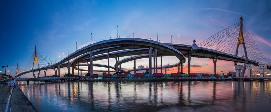Bhumibol Bridge, Bangkok, Thailand © pierrick