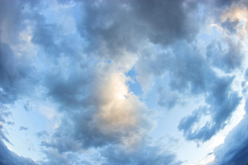 heavy clouds on the sky