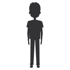 young man avatar character vector illustration design