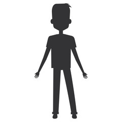 young man avatar character vector illustration design