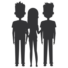 group of persons avatars characters vector illustration design