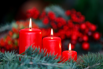 Red Christmas candles