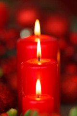 Obraz na płótnie Canvas Red Christmas candles