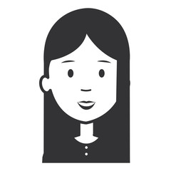 beautiful woman avatar character vector illustration design