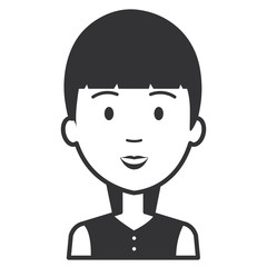 beautiful woman avatar character vector illustration design