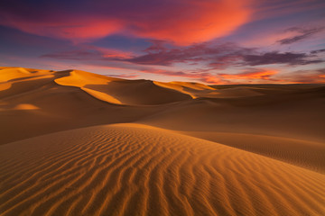 Wunderschöne Sanddünen in der Sahara