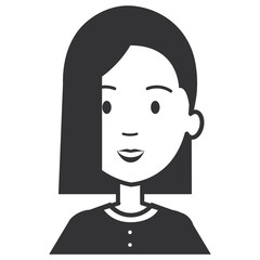 beautiful woman avatar character vector illustration design