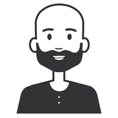 young man avatar character vector illustration design