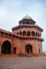 One of the tower of Taj Mahal  wall, Agra, India