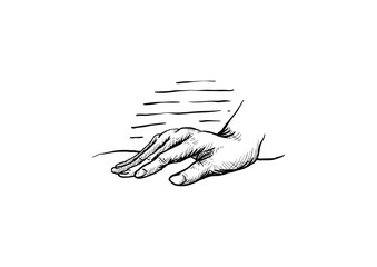 Hand Logo Design Template Spa and Massage