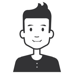 young man avatar character vector illustration design
