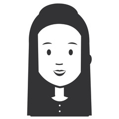 beautiful woman avatar character vector illustration design
