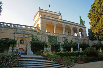 San Anton's Palace (Il-Palazz Sant'Anton) in Attard, Malta - residence of Maltese president