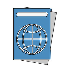 Passport travel document icon vector illustration graphic design