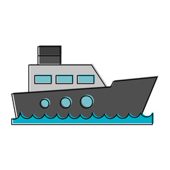 Freigther boat ship icon vector illustration graphic design