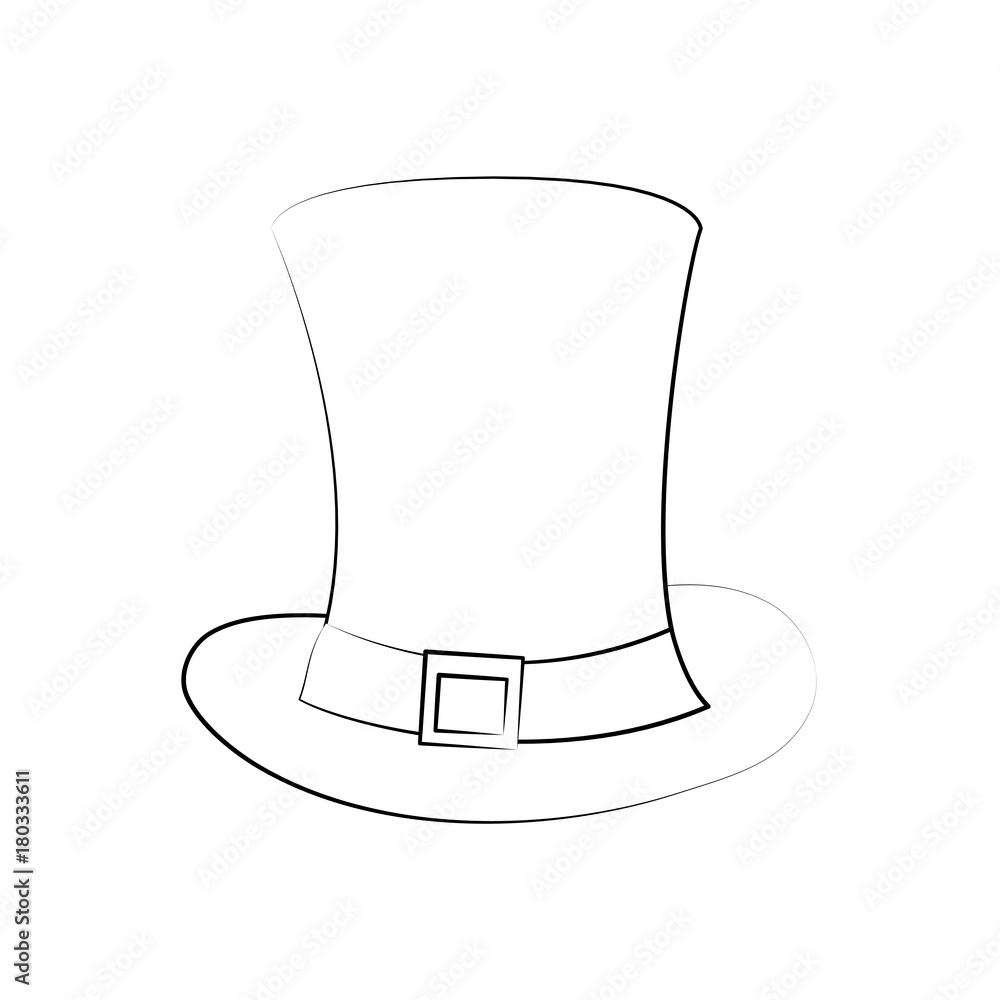 Sticker Gentleman old hat icon vector illustration graphic design