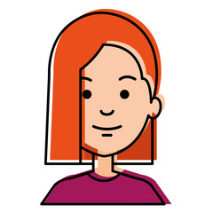beautiful woman avatar character vector illustration design